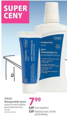 Pasta ZIAJA Mintperfekt Activ promocja w Hebe