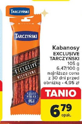 Kabanosy wieprzowe Tarczyński exclusive promocja w Carrefour Market