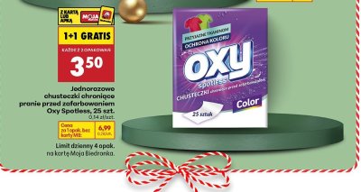 Chusteczki chroniące pranie przed zafarbowaniem Oxy Spotless Color, 25 szt. promocja w Biedronka