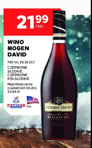 Wino Mogen david promocja w Stokrotka