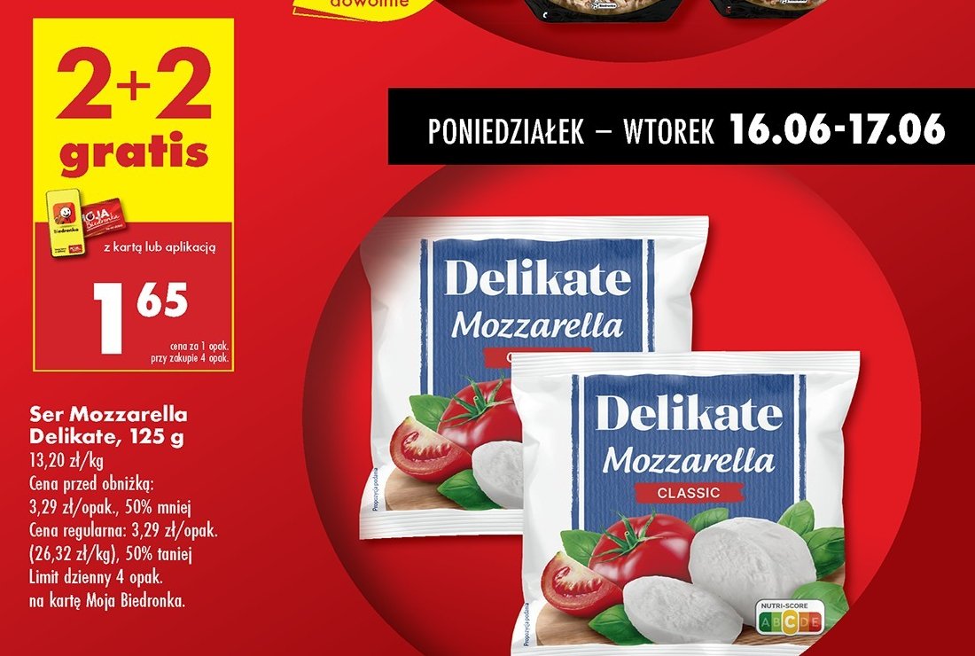 Ser mozzarella Delikate promocja
