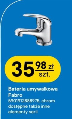 Bateria umywalkowa Fabro chrom promocja w Castorama