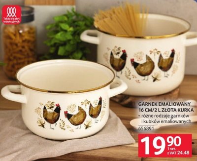 Garnek emaliowany 1G CM/2 L ZŁOTA KURKA promocja w Selgros