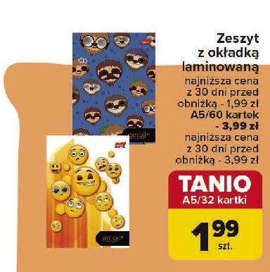 Zeszyt z okładką laminowaną a5/60 k. Unipap promocja