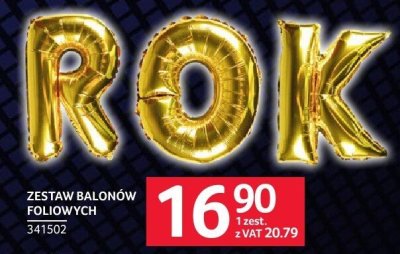 Zestaw balonów foliowych ROK promocja w Selgros