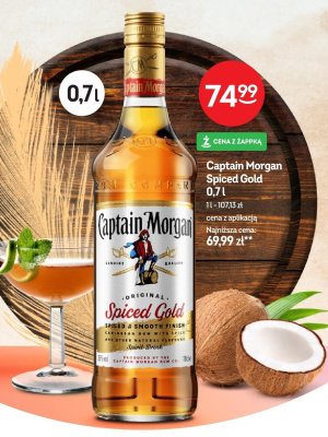 Rum Captain Morgan Spiced Gold 0,7l promocja w Żabka