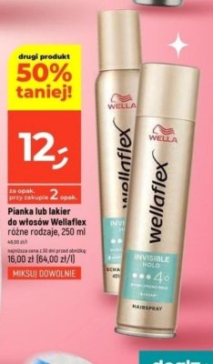 Pianka lub lakier do włosów Wellaflex różne rodzaje, 250 ml promocja w Dealz