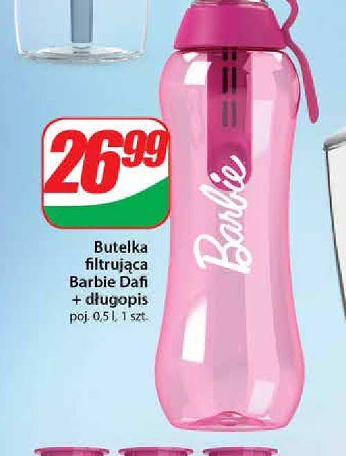 Butelka filtrująca soft barbie 500 ml + długopis Dafi promocja