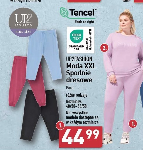 Spodnie dresowe 48/50-56/58 Up2fashion promocja