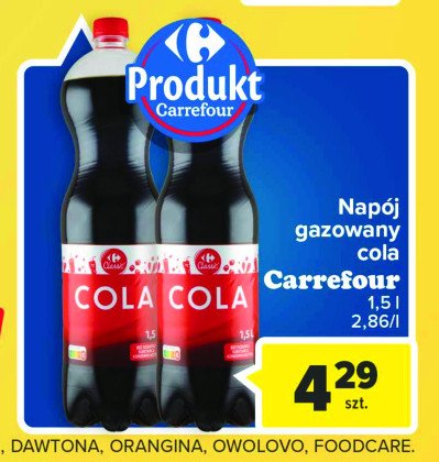 Napój cola Carrefour promocja