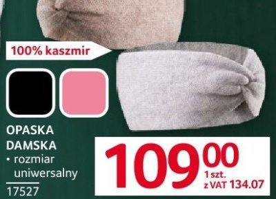 Opaska damska, rozmiar uniwersalny promocja w Selgros