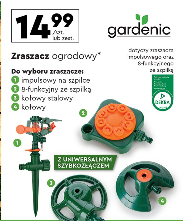 Zraszacz impulsowy na szpilce Gardenic promocja