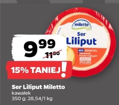 Ser Liliput kawałek promocja w Netto