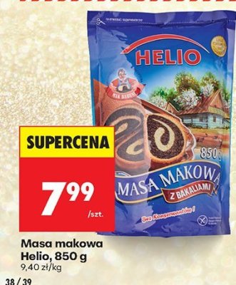 Masa makowa Helio 850 g promocja w Biedronka