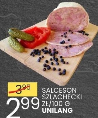 Salceson szlachecki Chłodnia Unilang promocja w Wafelek
