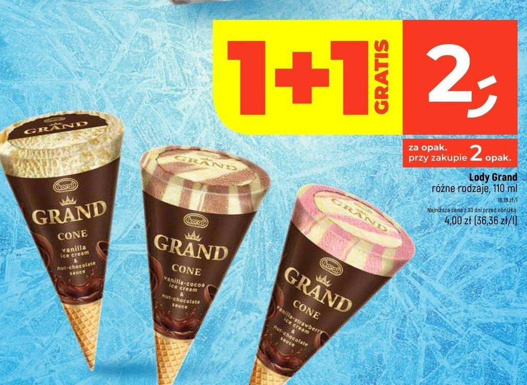 Lody cone Koral grand promocja