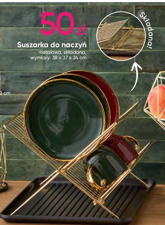 Suszarka do naczyń składana 38 x 37 x 24 cm promocja