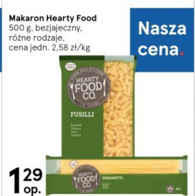 Makaron spaghetti Hearty food co. promocja