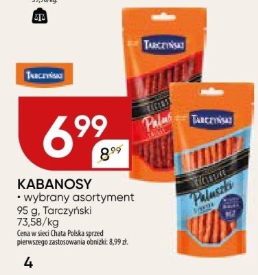 Kabanosy wybrany asortyment 95 g, Tarczyński promocja w Chata Polska