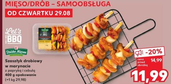 Szaszłyk drobiowy w marynacie z cebulą i papryką Stoisko mięsne promocja