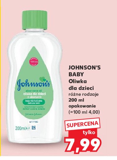 Oliwka łagodna z aloesem Johnson's promocja