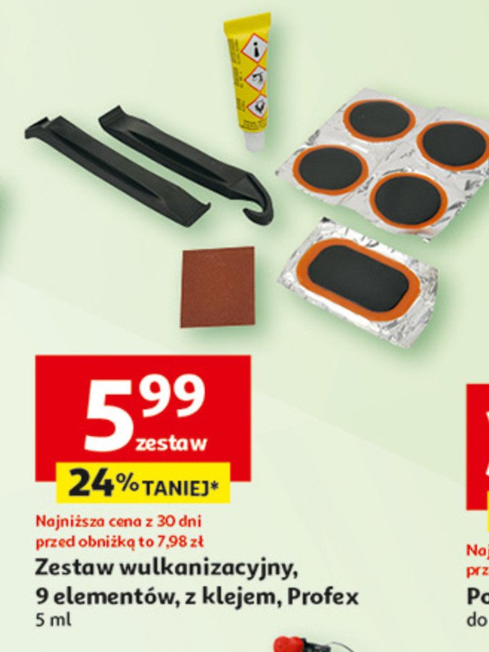 Zestaw wulkanizacyjny z klejem Profex promocja w Auchan