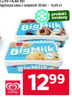 Lody czekolada Algida big milk promocja w Stokrotka