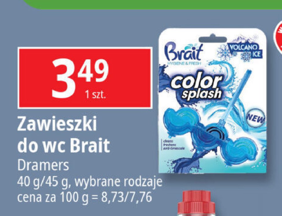 Zawieszka do wc volcano ice Brait color splash promocja