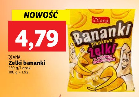 Żelki piankowe bananki Diana promocja