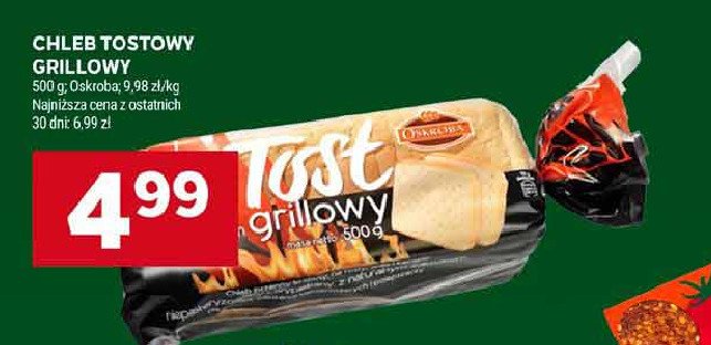 Chleb tostowy grillowy z mas艂em i czosnkiem Oskroba promocja