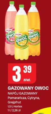 Napój gazowany pomarańcza, cytryna, grejpfrut promocja w Chorten