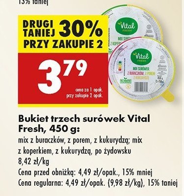 Bukiet surówek: mix z buraczków + z porem + z kukurydzą Vital fresh promocja