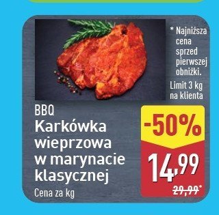 Kark贸wka wieprzowa w marynacie klasycznej BBQ (MI臉SO) promocja