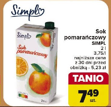 Sok pomarańczowy Simpl promocja