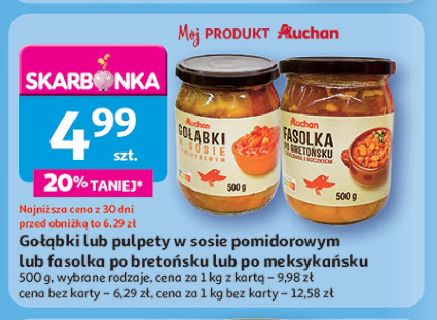 Fasolka po bretońsku Auchan promocja w Auchan