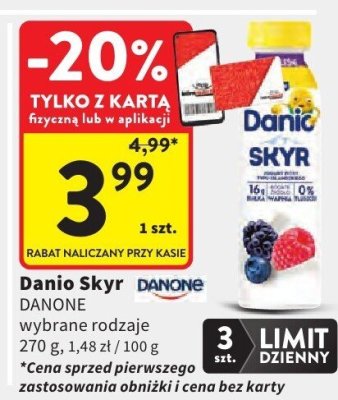 Danio Skyr DANONE wybrane rodzaje promocja w Intermarche