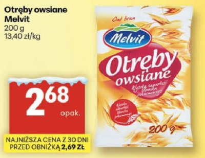 Otręby owsiane Melvit 200 g promocja w Delikatesy Centrum