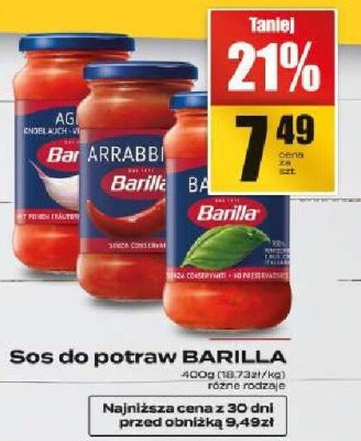 Sos do potraw Barilla promocja w Supeco