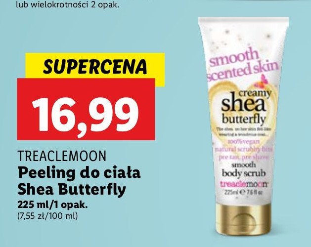 Peeling do ciała shea butterfly TREACLEMOON promocja