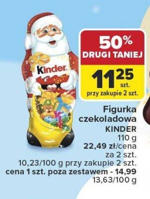 Figurka czekoladowa KINDER 110 g promocja w Carrefour