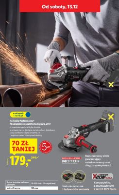 Parkside Performance Akumulatorowa szlifierka kątowa 20V promocja w Lidl