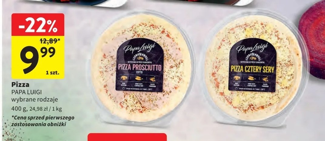 Pizza prosciutto cotto Papa luigi promocja