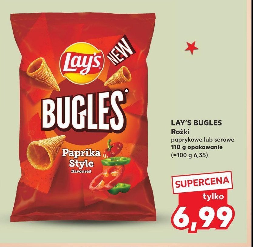 Chipsy paprika Lay's bugles promocja