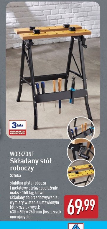 Stół roboczy składany WORKZONE promocja