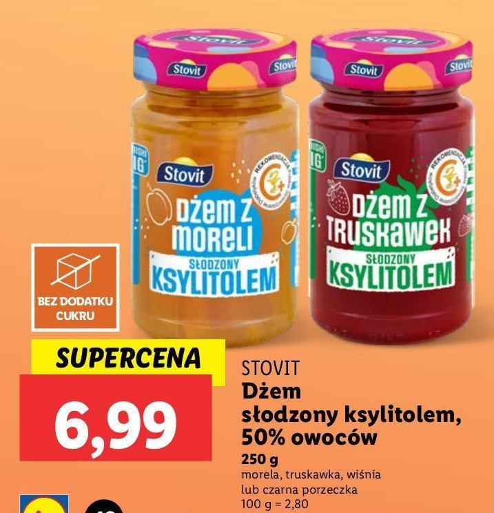 Dżem z moreli z ksylitolem Stovit promocja