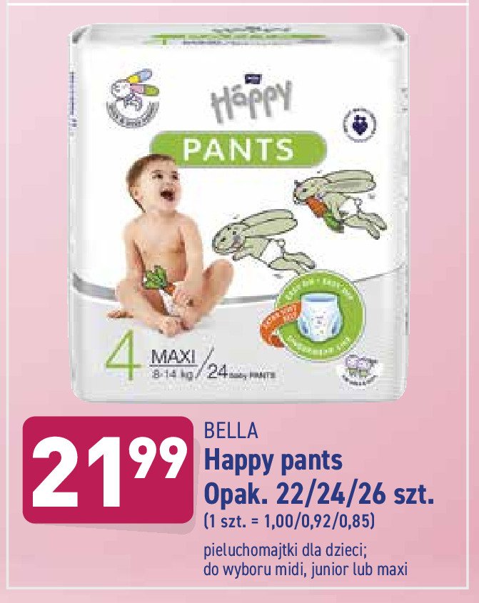 Pieluchomajtki junior 5 Bella baby happy pants promocja