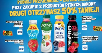 Jogurt pitny Skyr Danio 270 g promocja w TOPAZ