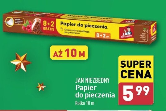 Papier do pieczenia 8 +2 m Jan niezbędny promocja w Aldi