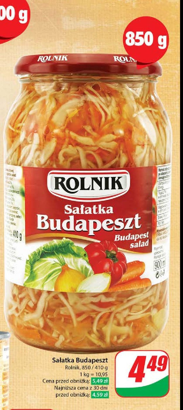 Sałatka budapeszt Rolnik promocja