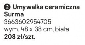 Umywalka ceramiczna Surma promocja w Castorama